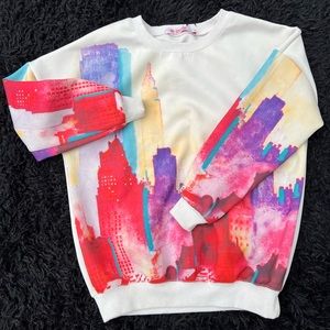 Abstract Art NYC Skyline Sweatshirt 🎨🌇